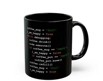 Python Programmer Mug, Mug for programmer, web developer mug, computer scientist, software mug, software, programmer gift, hacker