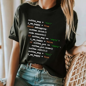 Camiseta de programación Python, algoritmo de éxito de Python, camiseta divertida de Python, camiseta de desarrollador de Python, regalo de programador de Python, codificador de Python