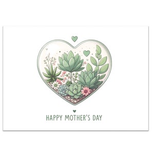 Terrario Corazón Feliz Día de la Madre