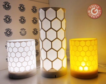 Hex Lights for Bambu LED Lamp ( 3D printed)