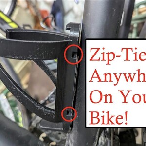 Zip tie water bottle cage sale
