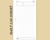 Daily Log | Personal Rings Printable, Printable Refill,  | PNP 01