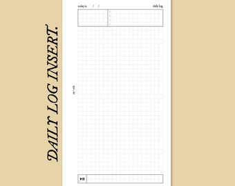 Registro diario / Anillos personales imprimibles, Recarga imprimible, / PNP 01