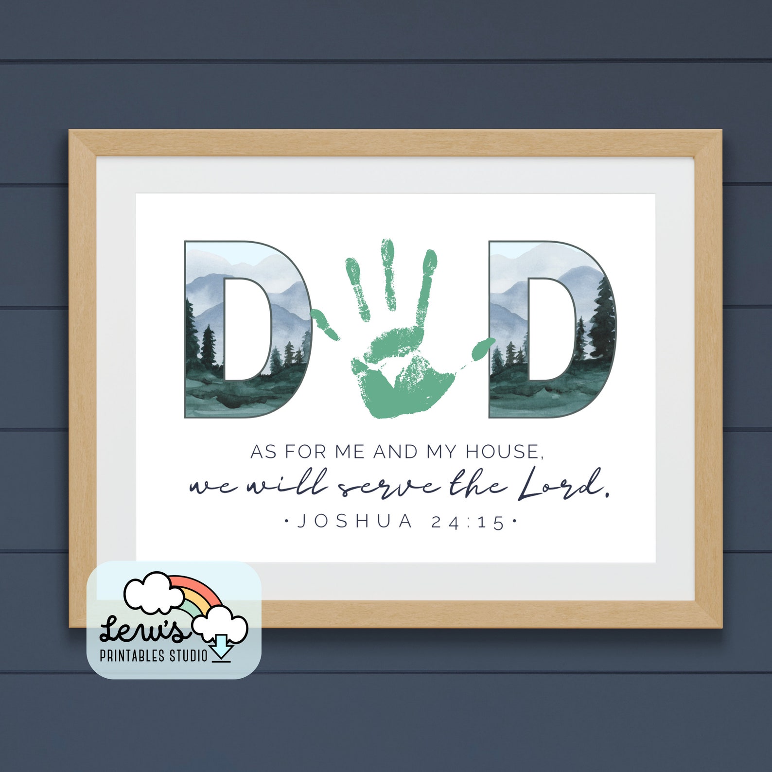 PRINTABLE Christian Fathers Day Handprint for Outdoors Dad Craft Art ...