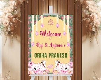 Indian Housewarming Welcome Sign, Gruhapravesha Decor for Grihapravesh (Digital Download)