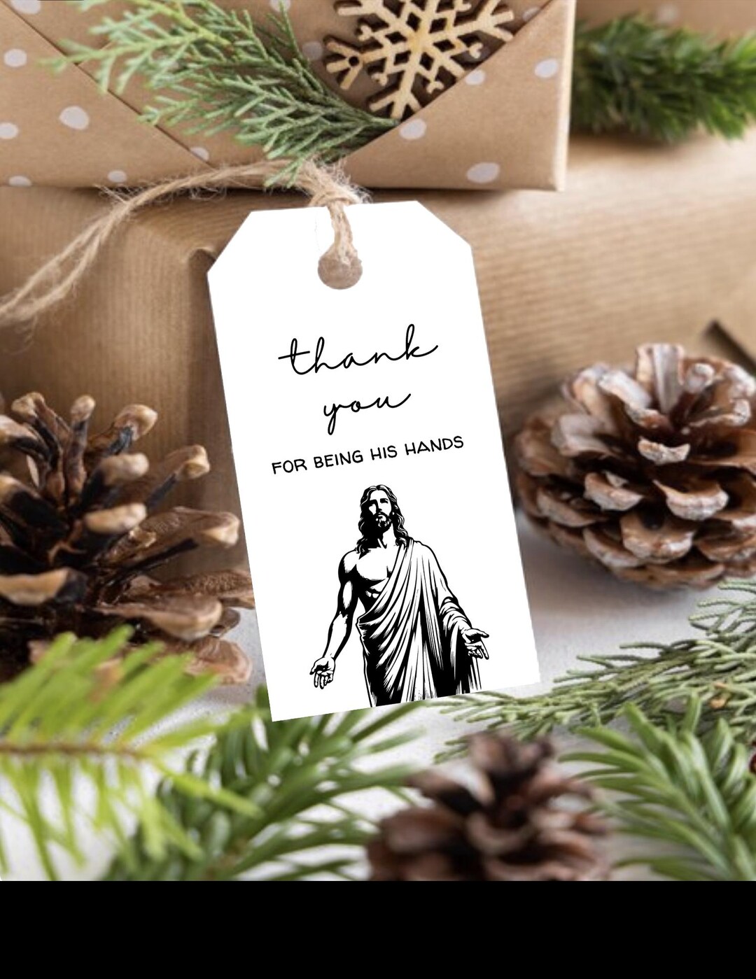 Thank You Gift Tag Jesus Hands Gift Tag for Church Thank You Gift Tag ...
