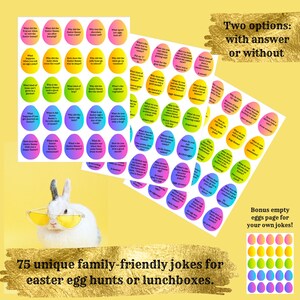 Blagues de Pâques à imprimer Remplisseurs de boîte à lunch de Pâques Chasse aux œufs de Pâques amusante Activité de Pâques saine et familiale pour enfants Carte de blague imprimable