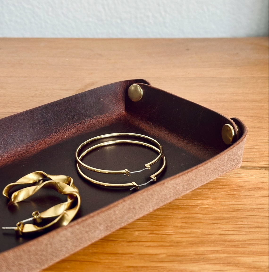 Leather Valet Tray Pattern Easy Beginners Leathercrafting Project