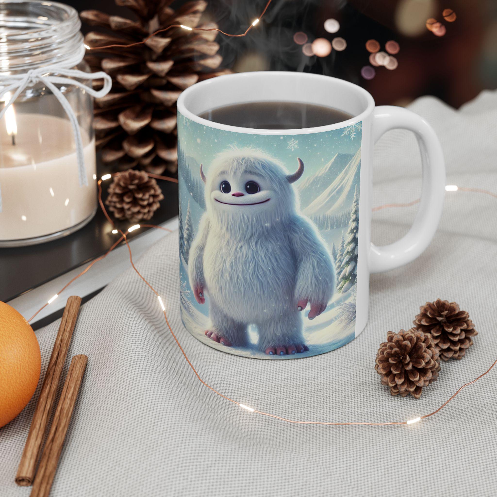 Abominable Snowman Ceramic Coffee Mug: Holiday Office Gift