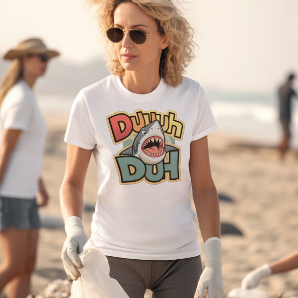 Great White Shark with sound Duuuh Duh! his or her apparel graphic street wear Tee everyday unisex T Shirt