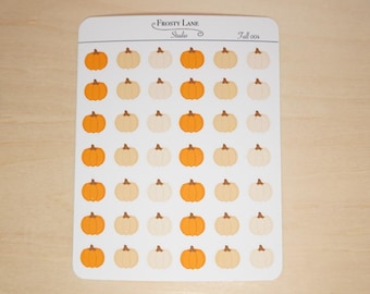 Fall Pumpkin Stickers - Autumn Planner Stickers