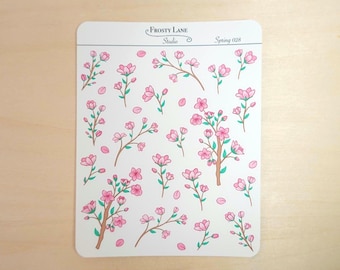 Adesivos de Flor de Cerejeira - Planejador Floral, Adesivos de Primavera