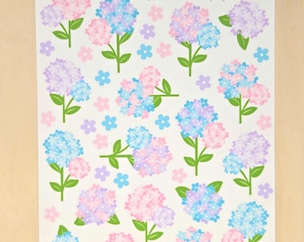 Hortensia-klistermärkesark