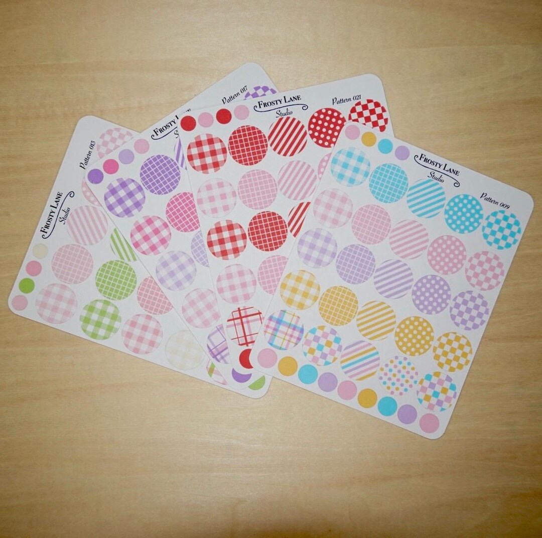 Sticker Dot Pattern Dot Stickers | Pattern Stickers | Checkered | Gingham | Plaid - Etsy