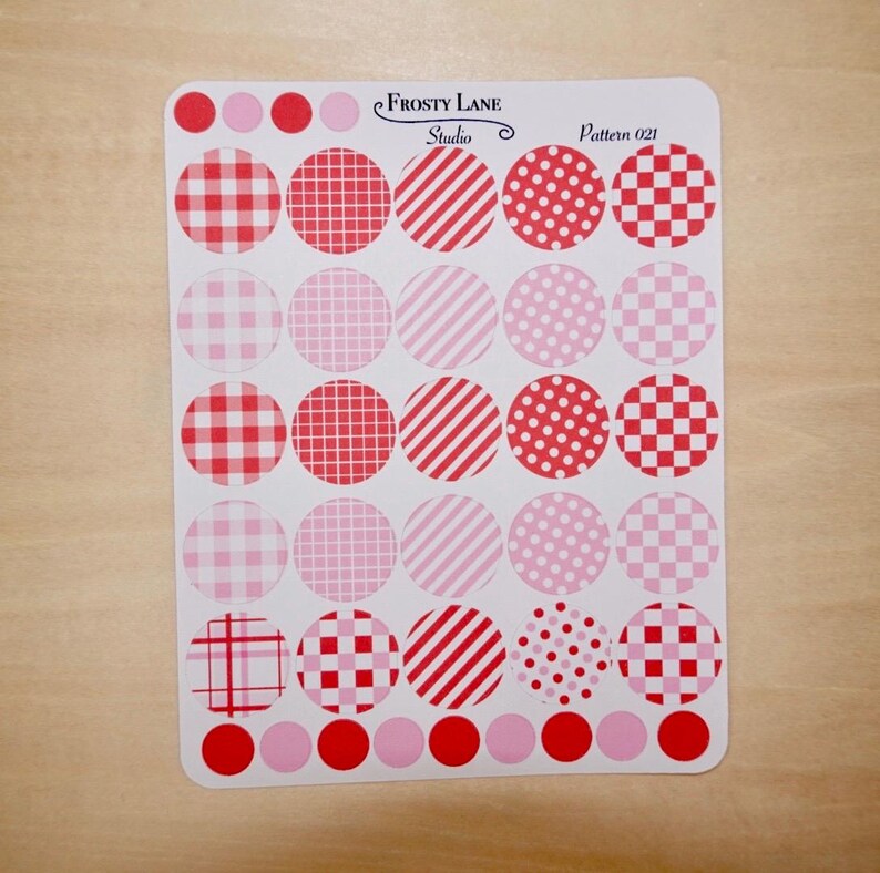 Sticker Dot Pattern Dot Stickers | Pattern Stickers | Checkered | Gingham | Plaid - Etsy