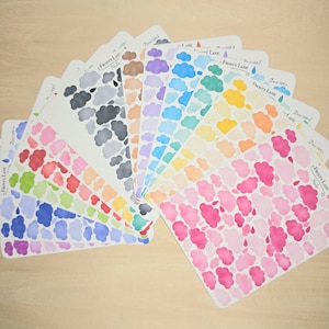 Cloud Sticker Sheet | Cloud Outline Stickers | Cloud Deco Sticker
