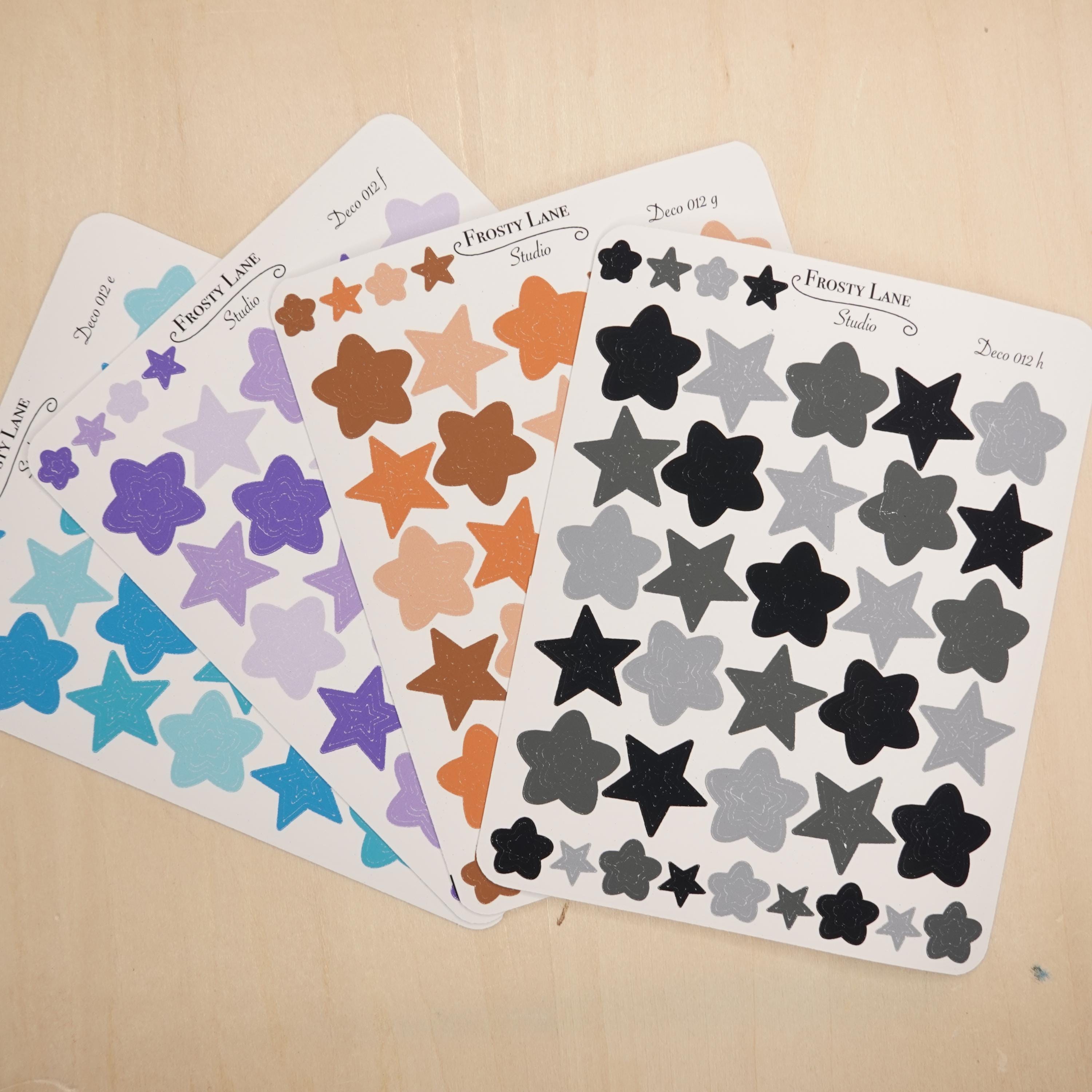 Star Stickers, Star Outline Deco Sticker, Journal Scrapbook ...