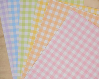 Classic Gingham Journal Sticker Paper  |5.5 x 8.5| Scrapbook Paper | Patterned Paper |Junk Journal | Ephemera