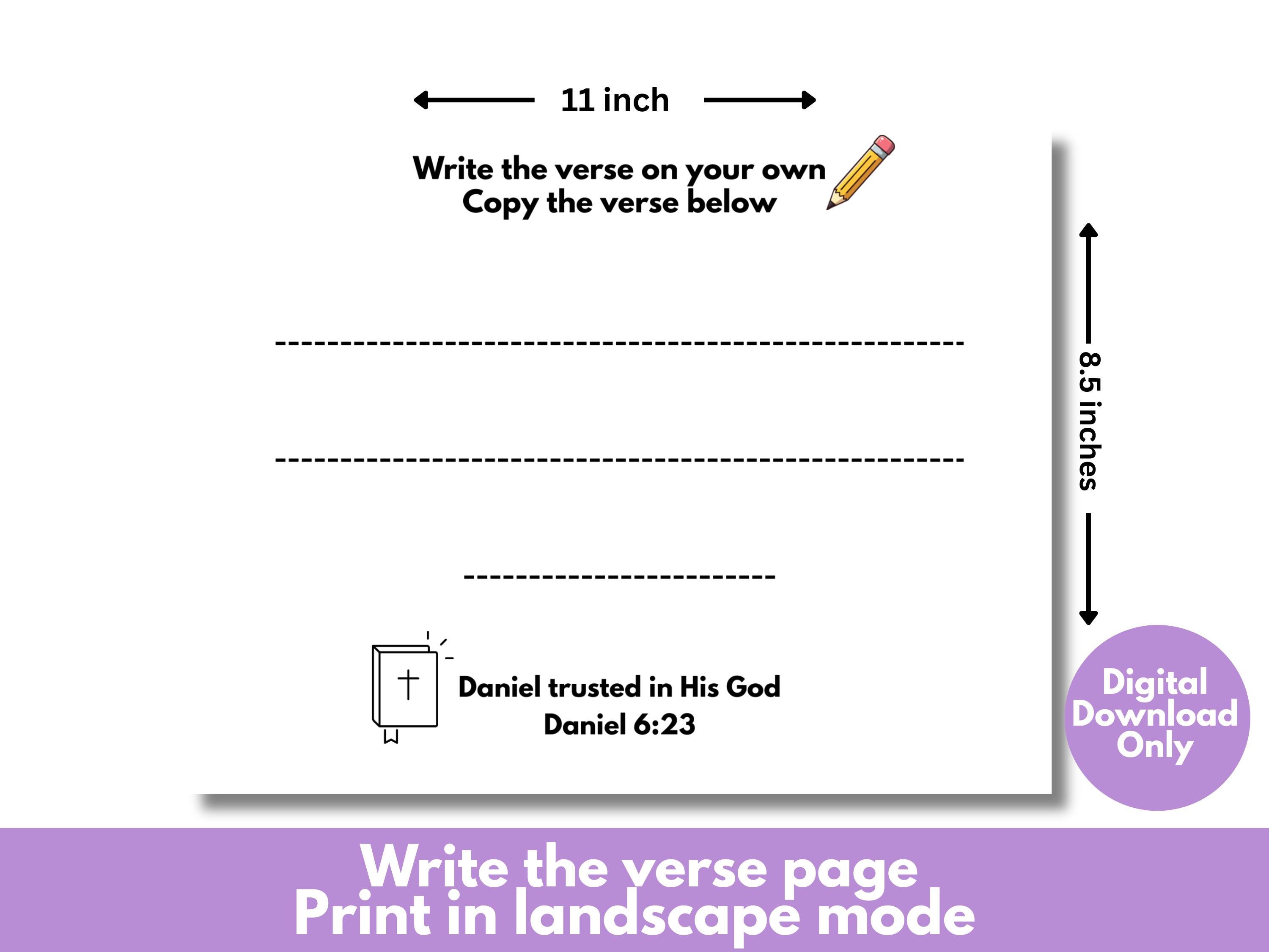 Daniel Scripture Template Sunday School Activity Bundle: Daniel Bible Story Printable Worksheets ...
