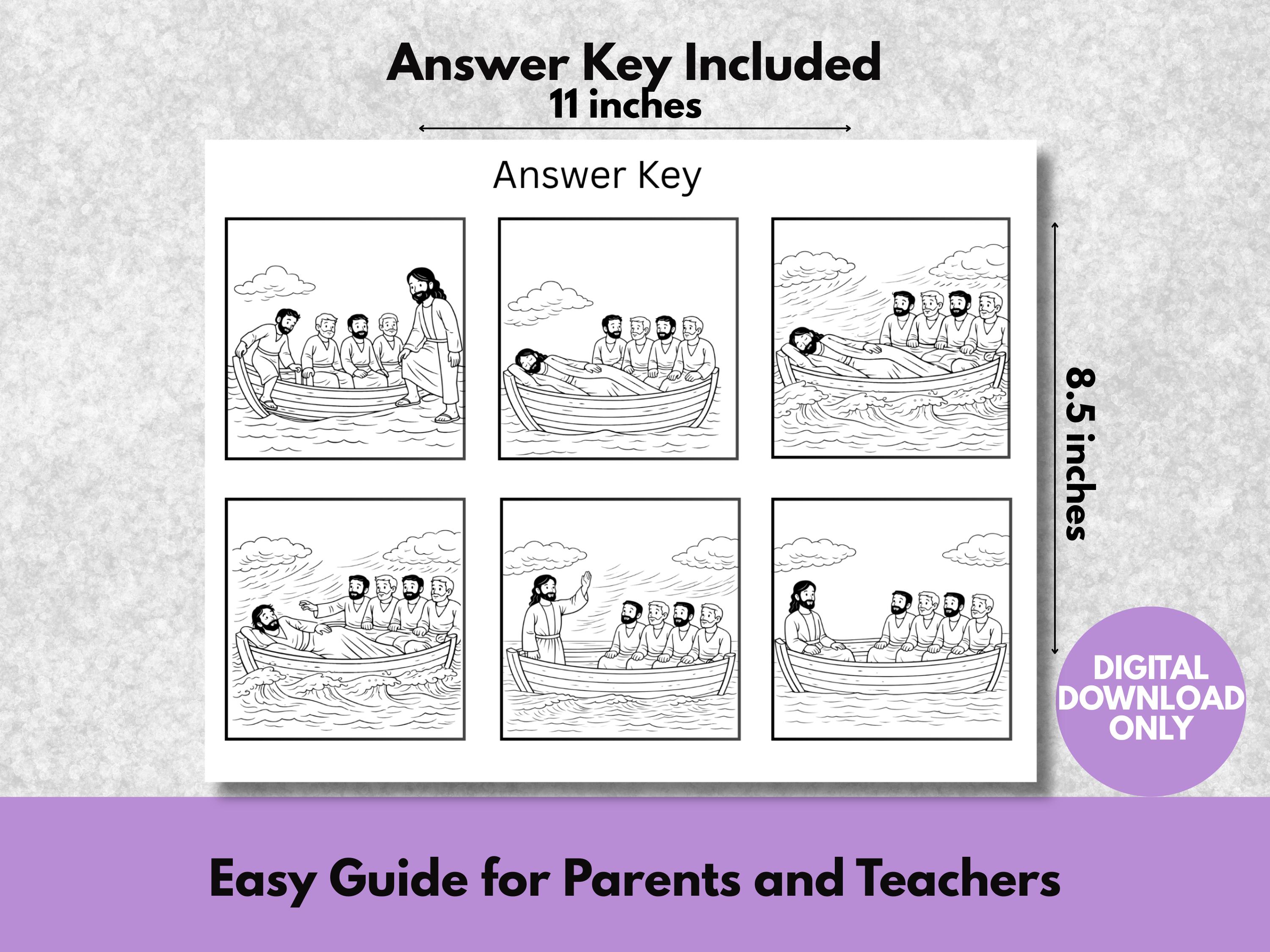 Jesus Calms the Storm Activity Pack - Printable Kids Bible Story ...
