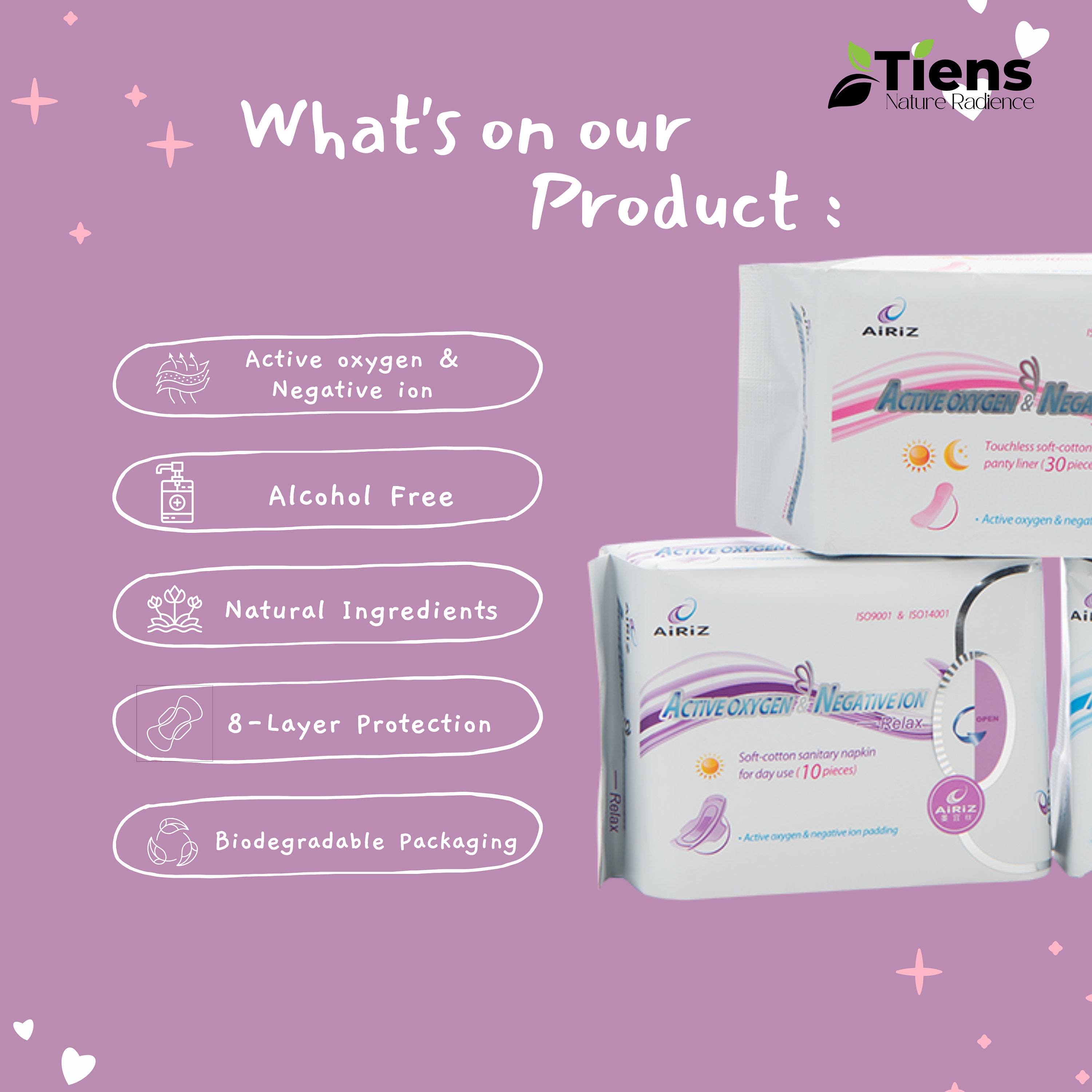 Tiens Airiz Natural Cotton Women's Sanitary Pad Etsy Canada