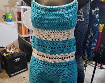 Custom crochet romper/jumpsuit