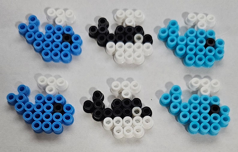 Mini Whales in Perler Beads Etsy