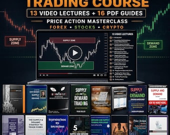 Supply And Demand Trading Course, 13 Video Lectures, 16 PDF Guides Digital Download