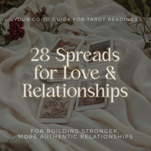 28 Stesura dei Tarocchi sulle Relazioni per Principianti, Guida Giornaliera ai Tarocchi, Stesura delle Carte dell&#39;Oracolo, Quaderno di Lettura dell&#39;Amore