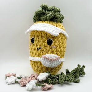 Pineapple with Accessories Crochet Pattern - No/Low Sew! Dress up pineapple, pineapple amigurumi