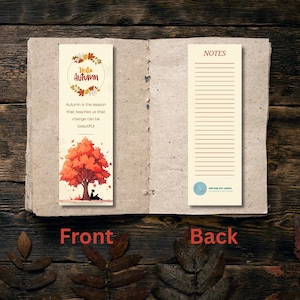 Hello Autumn Bookmark