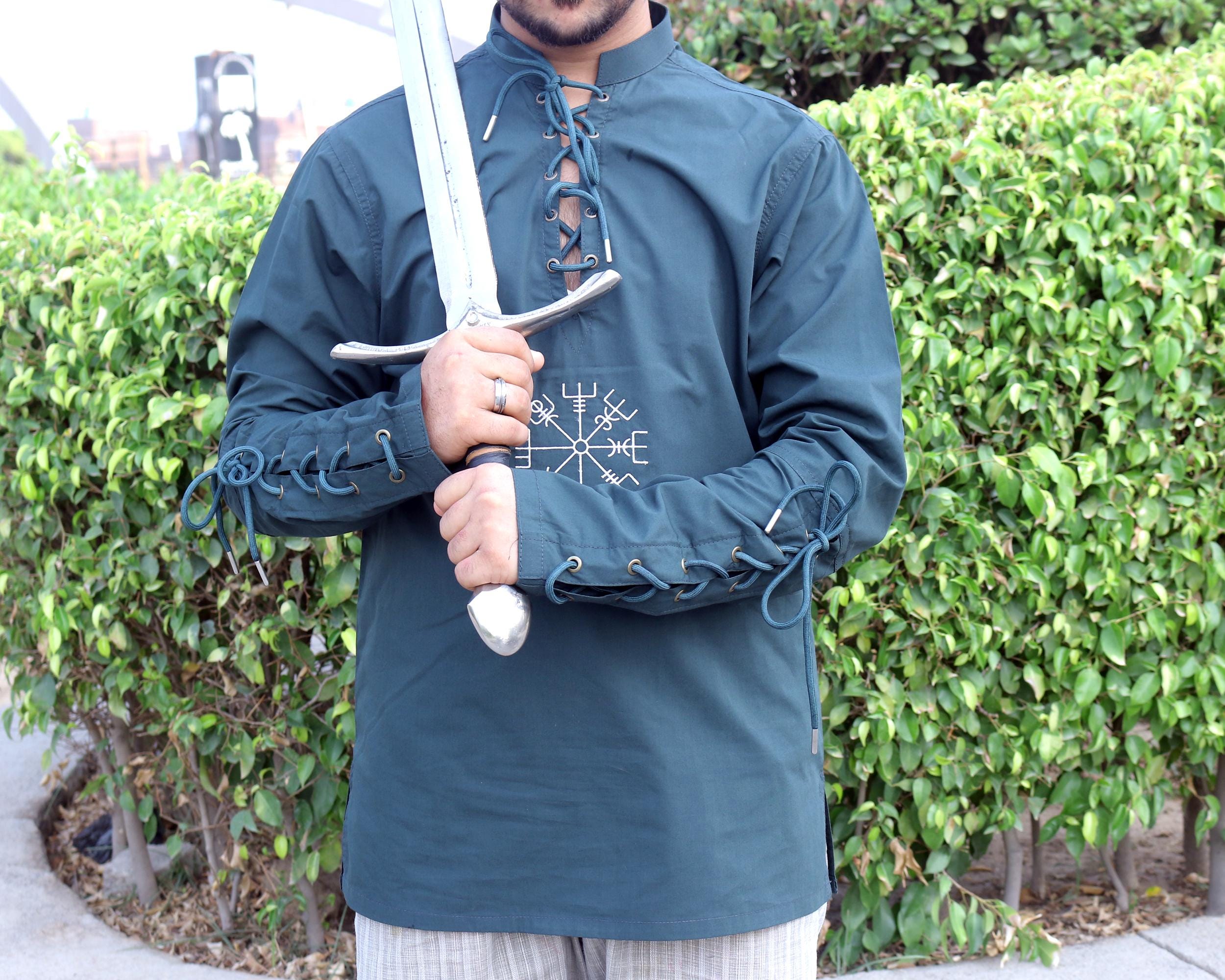 Plus Size Ren Faire Larp Viking Costume, Handmade Medieval Viking Linen ...