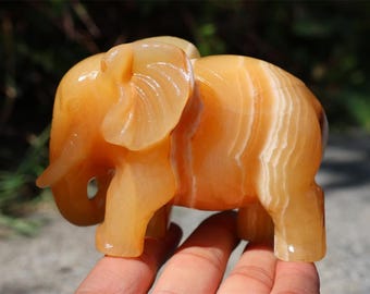 3.9&quot; Natural Geode Stone Elephant,Quartz Crystal Carved ,Crystal Heal Reiki,Home decoration,Crystal Sculpture,Mineral,Crystal Gifts
