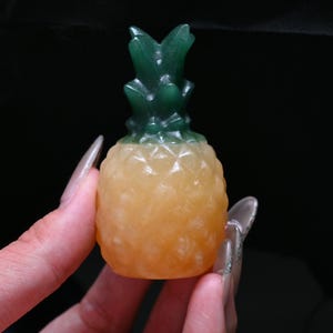 2.6&quot; Natural geode stone pineapple,Quartz Crystal Carved ,Crystal Heal Reiki,Home decoration,Crystal Sculpture,Mineral,Crystal Gifts
