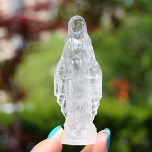 4&quot; Natural clear quartz Jesus,Quartz Crystal Carved ,Crystal Heal Reiki,Home decoration,Crystal Sculpture,Mineral,Crystal Gifts