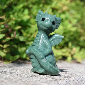 3.2&quot; Natural dushan jade dragon,Quartz Crystal Carved ,Crystal Heal Reiki,Home decoration,Crystal Sculpture,Mineral,Crystal Gifts