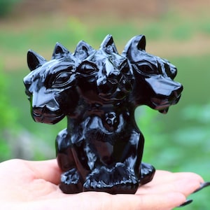 ブラックオブシディアン 犬 わんこ Black Obsidian Dog - Etsy