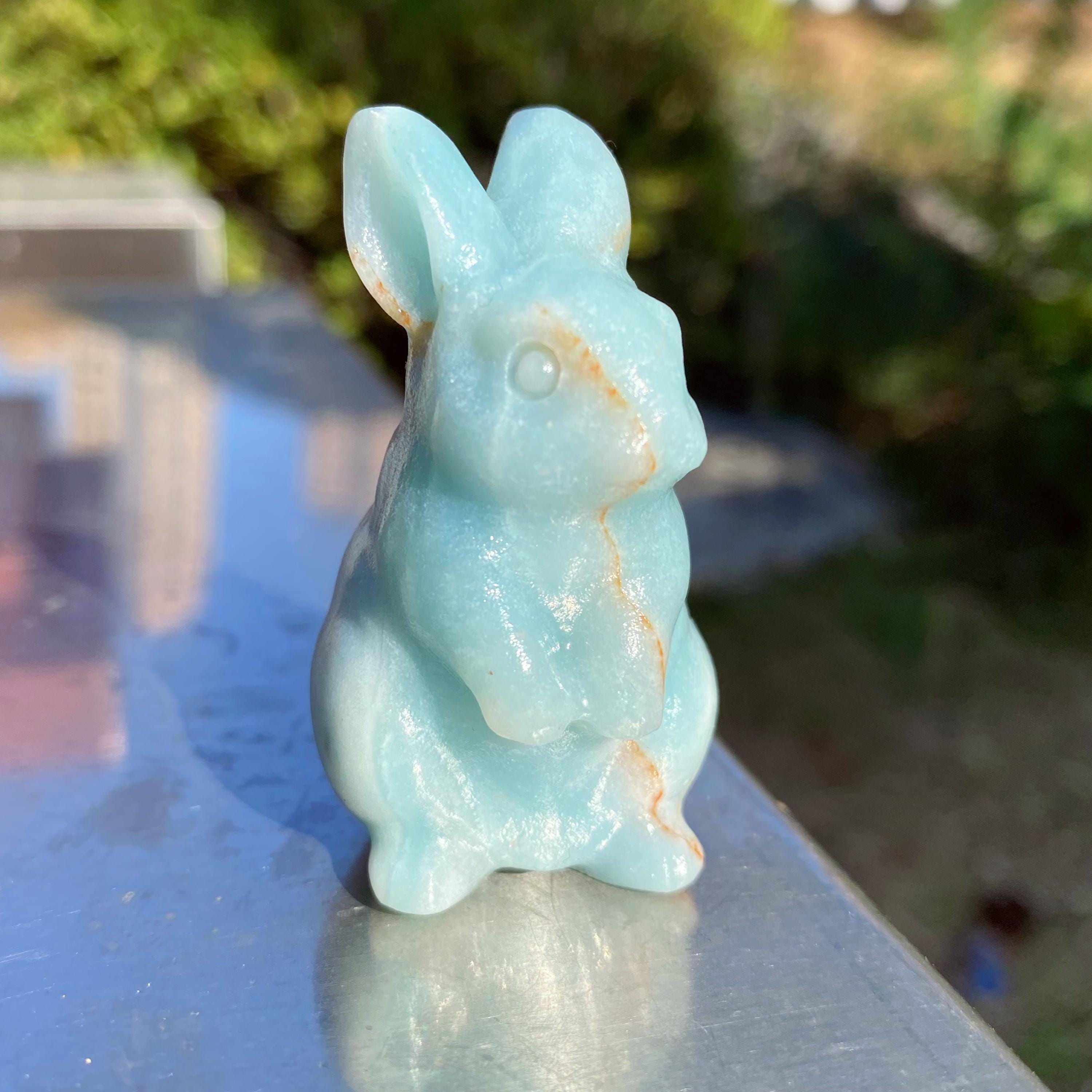 天然石　手彫りうさぎ　シトリン 天然石のウサギ - Etsy 日本