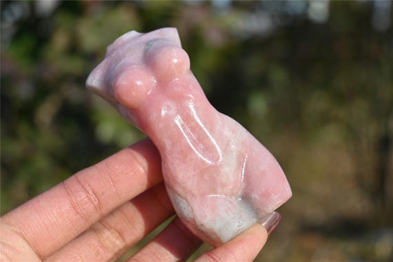 3.5" Natural Pink opal female model , Quartz Crystal Carved,Crystal Heal Reiki, Home decoration, Crystal Gifts