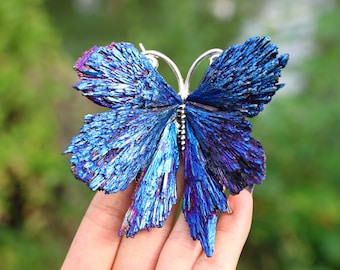 3.2" Natural Tourmaline butterfly , Crystal butterfly Carving, Crystal Healing, Home Decor, Crystal Gifts