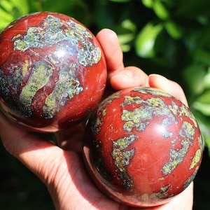 6cm+ Natural dragon blood stone ball,Quartz Crystal Carved ball ,Crystal Heal Reiki,Home decoration,Crystal Sculpture,Mineral,Crystal Gifts