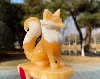 Tiger Sculpture in Tiger's Eye Gemstone – Healing Crystal Animal