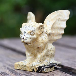2.3&quot; Natural picture stone Gargoyle, Quartz Crystal Carved ,Crystal Heal Reiki,Home decoration,Crystal Sculpture,Mineral,Crystal Gifts