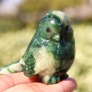 2.4&quot; Natural jade bird,Quartz Crystal Carved ,Crystal Heal Reiki,Home decoration,Crystal Sculpture,Mineral,Crystal Gifts