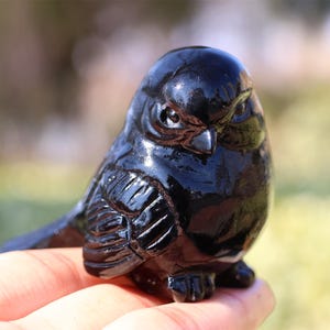 2.4&quot; Natural obsidian bird,Quartz Crystal Carved ,Crystal Heal Reiki,Home decoration,Crystal Sculpture,Mineral,Crystal Gifts