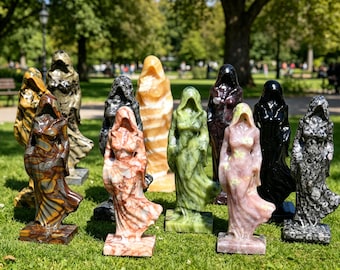 Natural Quartz Crystal Ghost Goddess Statue Hand Carved Crystal Sculpture