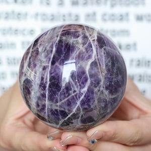 76mm Natural dream amethyst ball,Quartz Crystal Carved ball ,Crystal Heal Reiki,Home decoration,Crystal Sculpture ,Crystal Gifts XQ-1019