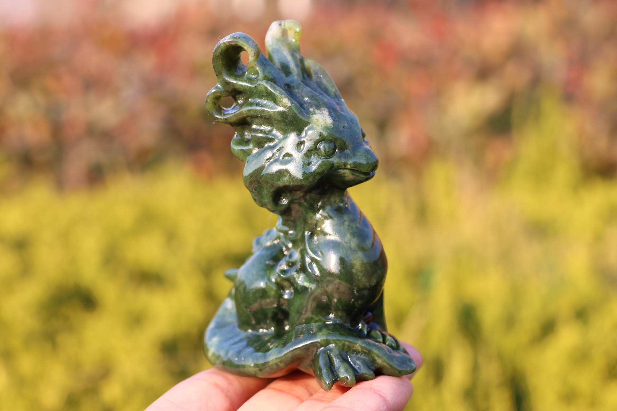 4" Natural carved jade dragon,Quartz Crystal Carved ,Crystal Heal Reiki,Home decoration,Crystal Sculpture,Mineral,Crystal Gifts