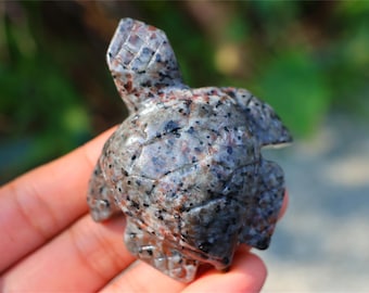 2" Natural yooperlite sea turtle,Quartz Crystal Carved ,Crystal Heal Reiki,Home decoration,Crystal Sculpture,Mineral,Crystal Gifts