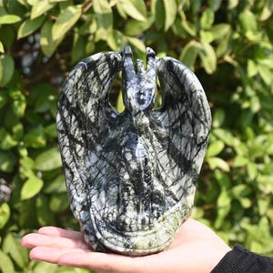 6.2&quot; Natural jade stone Dragon ,Quartz Crystal Carved ,Crystal Heal Reiki,Home decoration,Crystal Sculpture,Mineral,Crystal Gifts